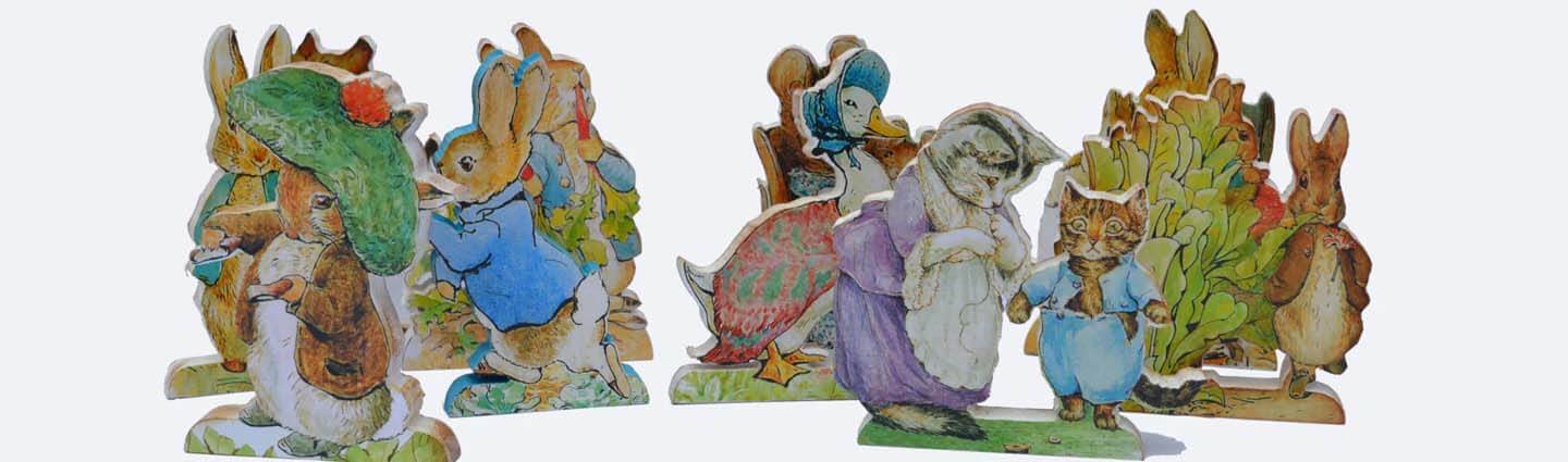 Beatrix Potter Classic nursery decoration, Peter Rabbit toys, baby blocks, Jemima Puddle-Duck
