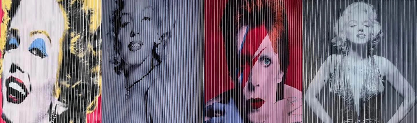 3D Wall Pictures, Wall Art Décor, kinetic wall art, Marilyn Monroe, David Bowie Wall Pictures