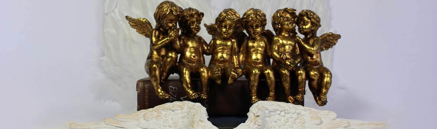 Angle wings, Gold wings, Angel Figures, Cherub Sculptures, Angels, Heaven