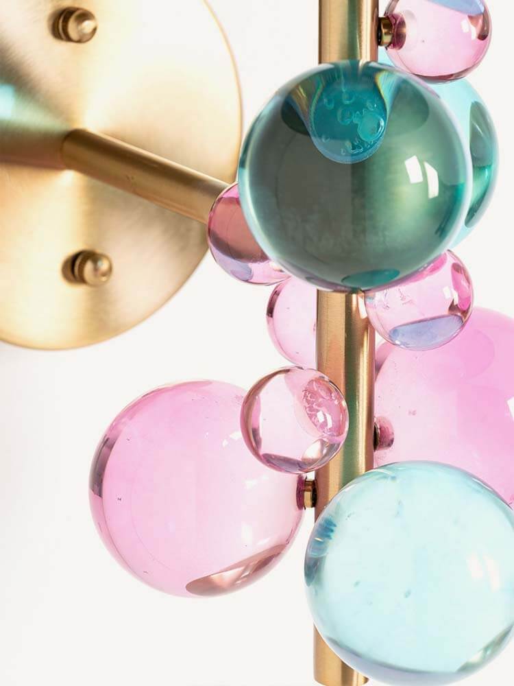 Floor Standing Light, Multi Colour Crystal Ball Floor Lamp, 160cm