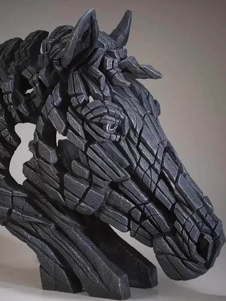 Large Horse Bust - Black