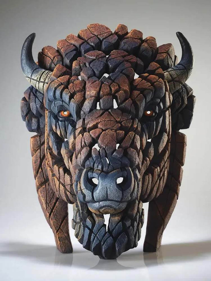 Large Bison Head, American Buffalo Sculpture for Garden