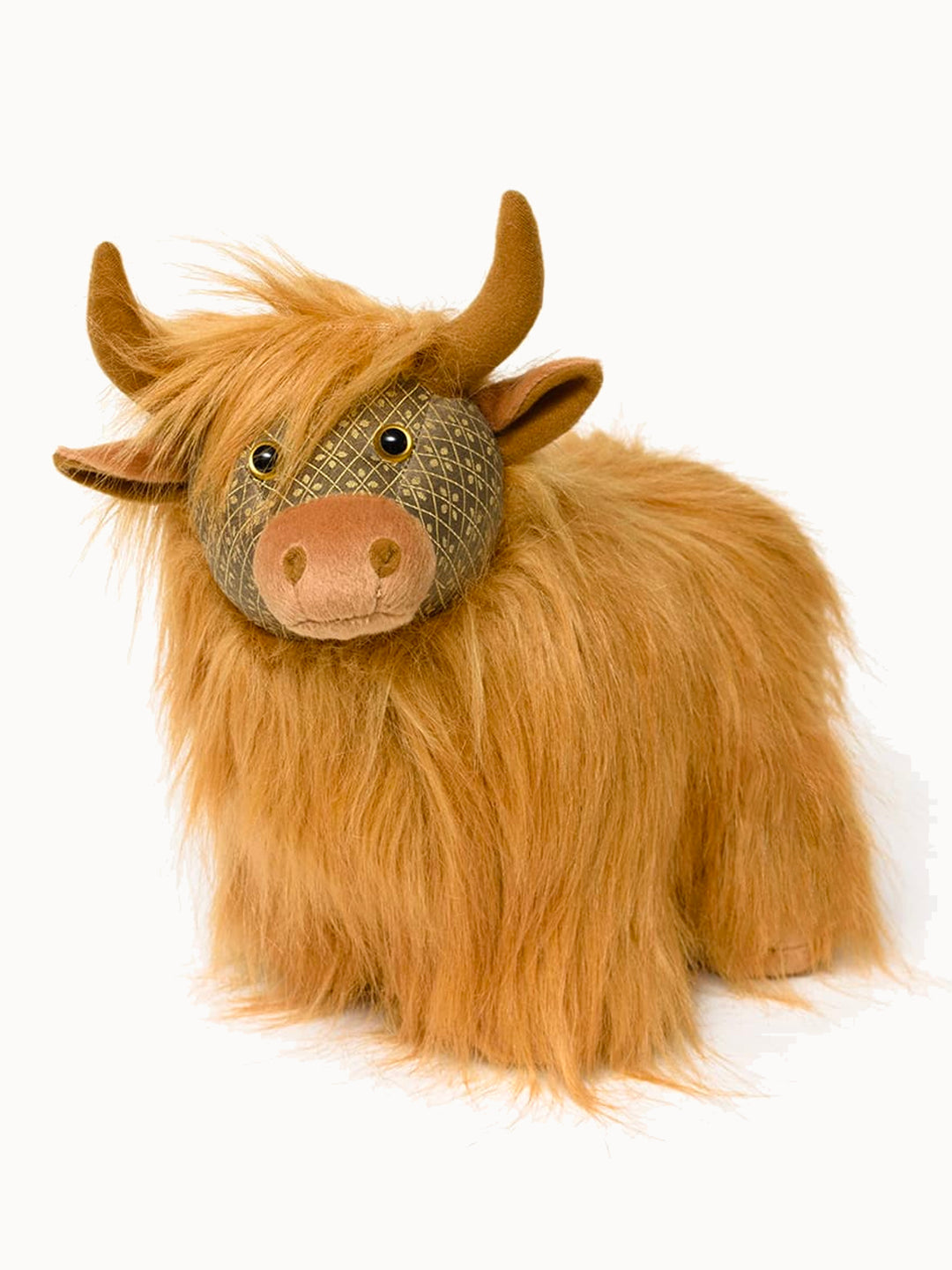 Decorative farm animal doorstop - Fergus highland cow