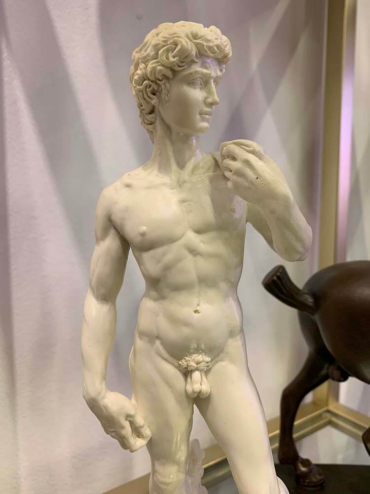 Michelangelo's sculpture, David, White, marble statues