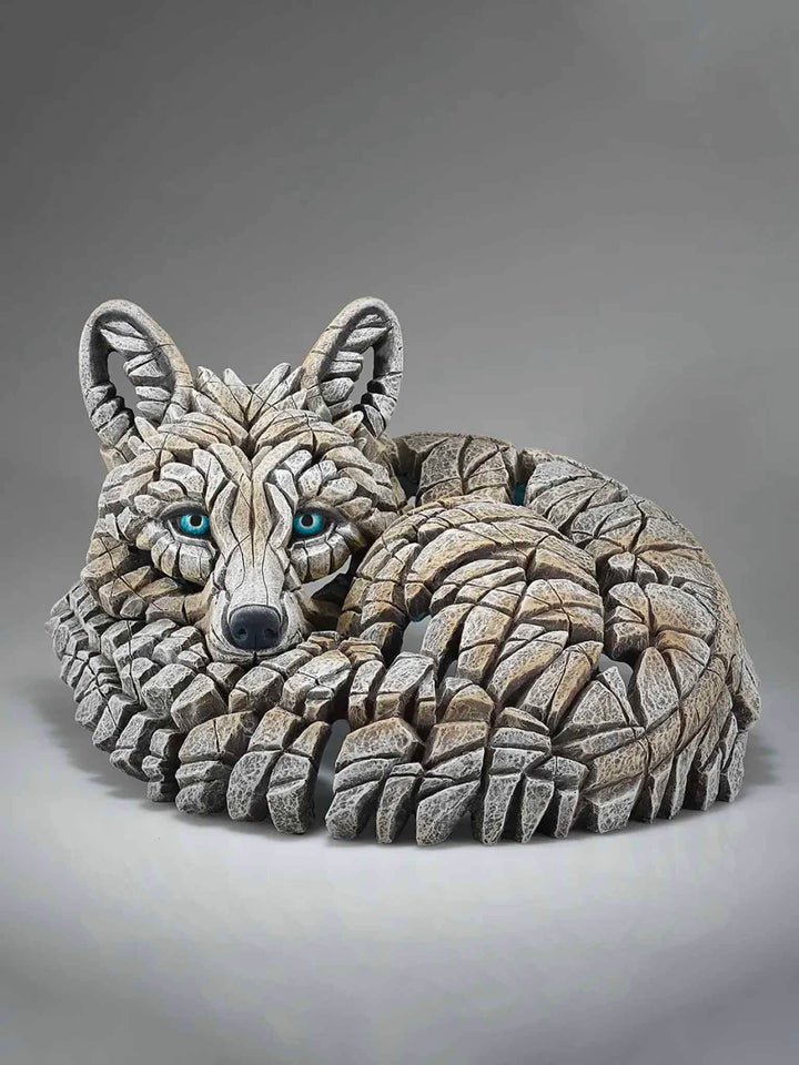 Curled Up Arctic Fox by Edge Sculpture