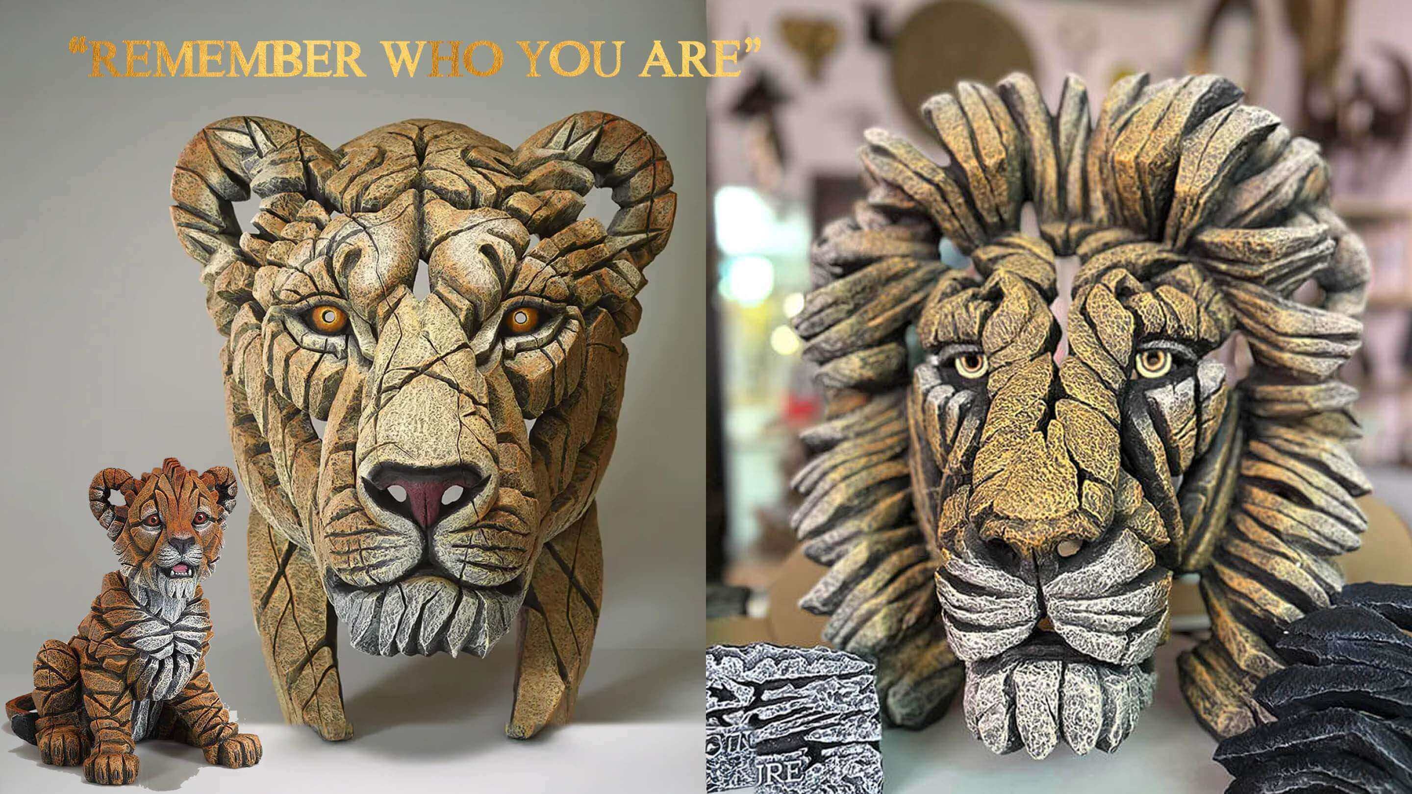 Edge Sculpture Lions, Animal Bust collection, Lion King, The Dutch Hospital