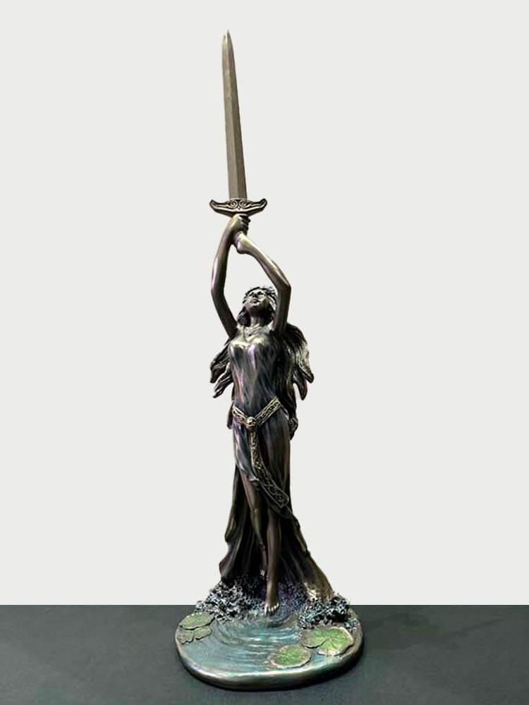 bronze Lady of the Lake and Exclaibur figurine