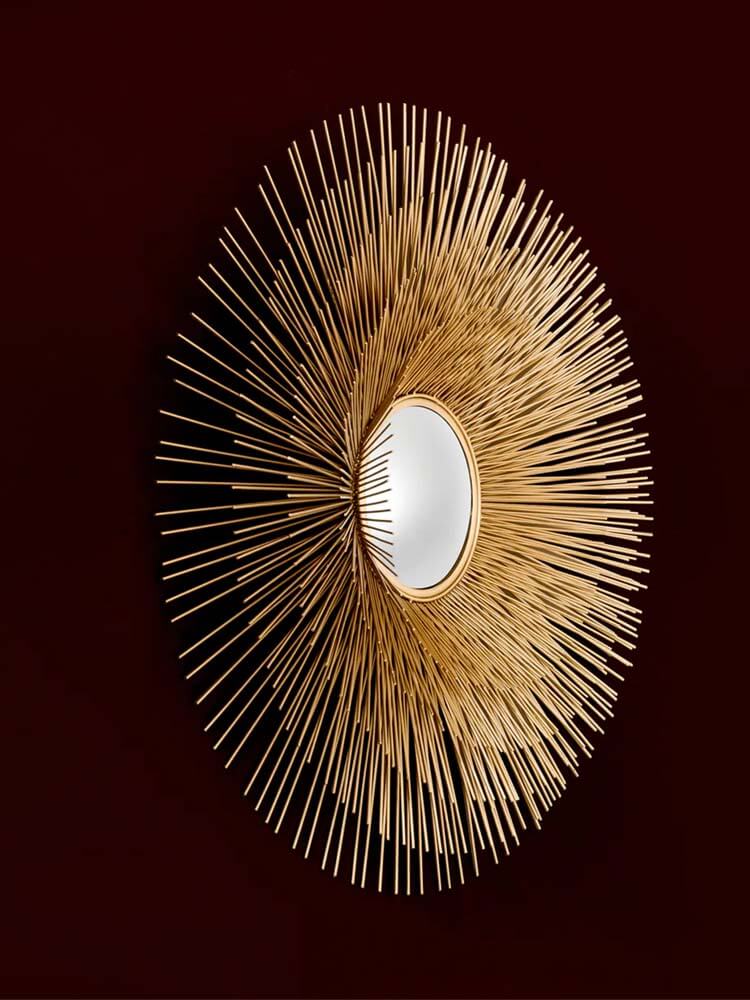 Large Sun Wall Mirror, Sunburst wall mirror gold, Gold mirror, large mirrors