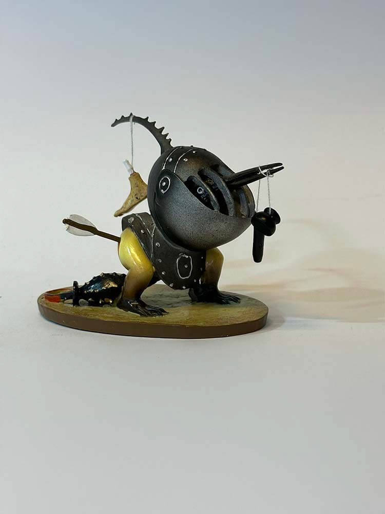 Hieronymus Bosch Sculptures, Helmeted Bird Monster In The Garden of Earthly Delights Sculpture