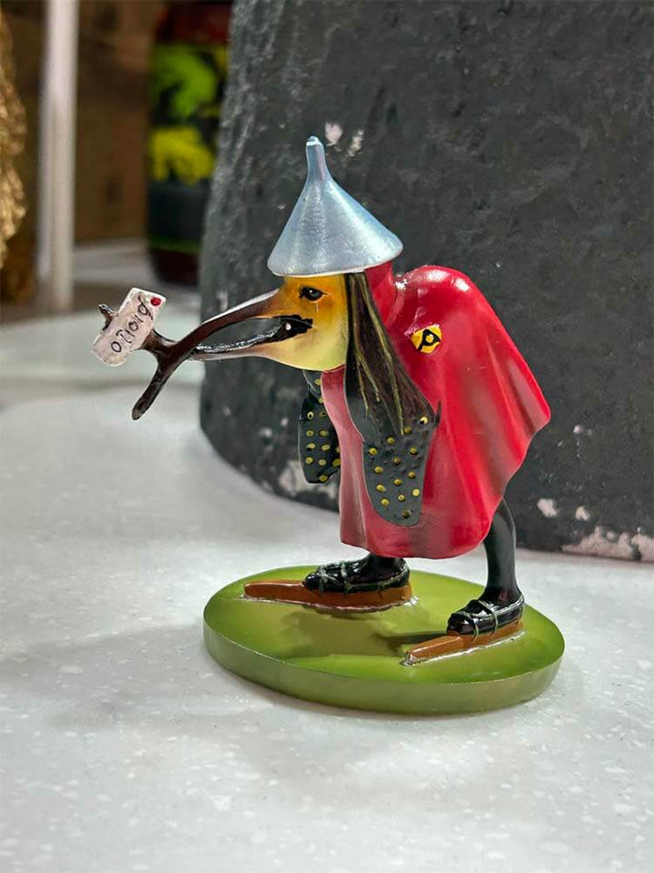 Bird with Letter by Hieronymus Bosch Sculpture