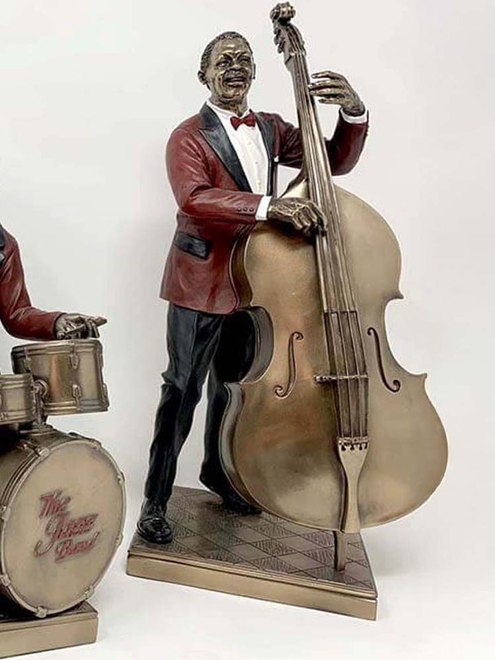 Black American Jazz musicians - Bass player figurine