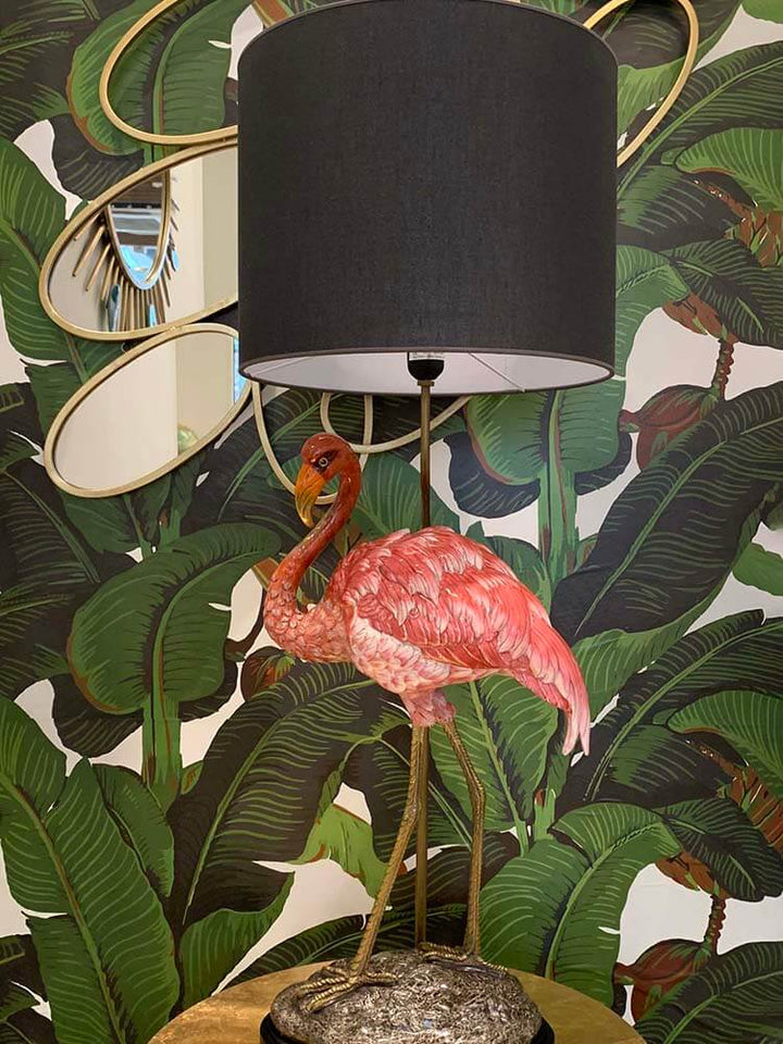 High end interior designer flamingo lamp