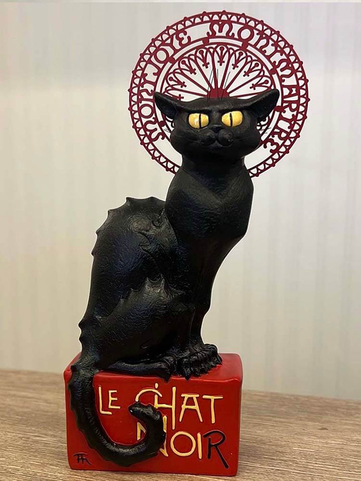 Le Chat Noir – The Black Cat figurine, the legendary cabaret on the Parisian hill Montmartre
