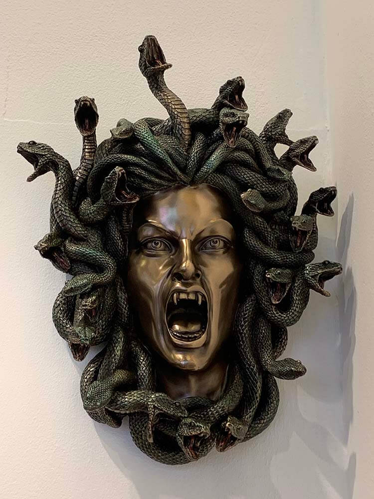 Greek-inspired sculptures or artifact, Medusa Snake Head