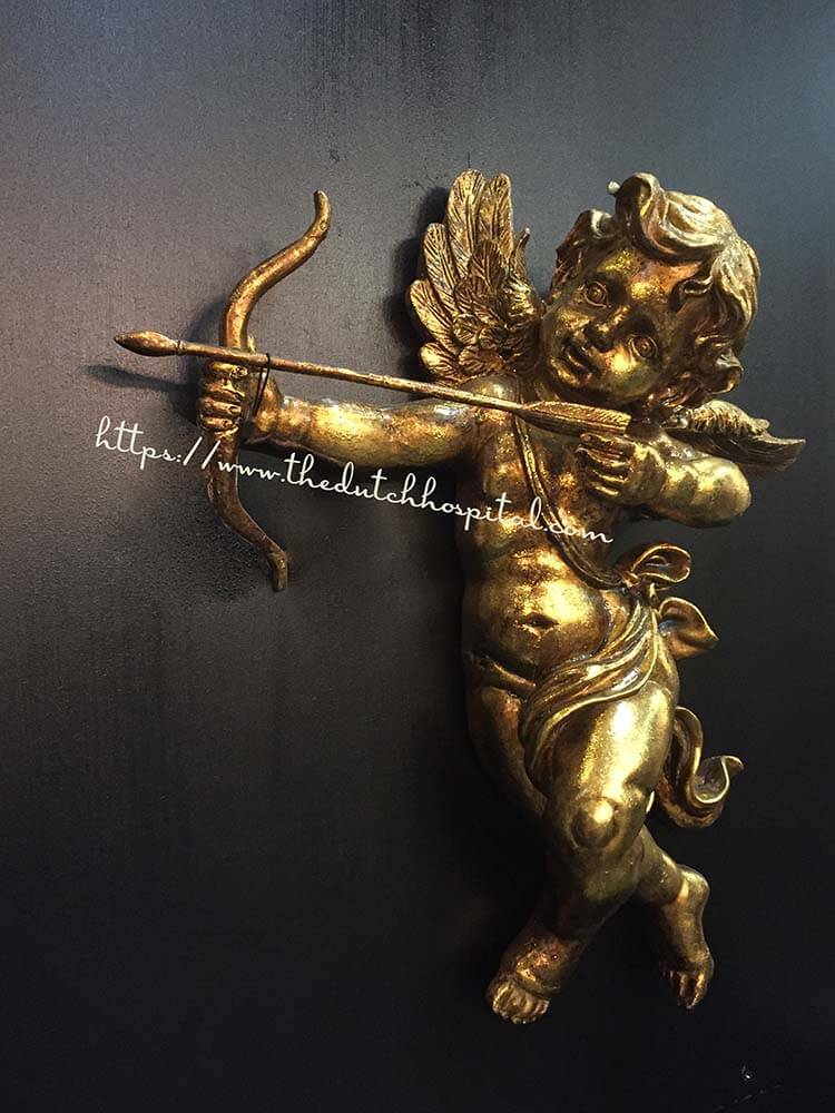 Gold plated cupids, cherubs and angel figures, Valentine Gifts