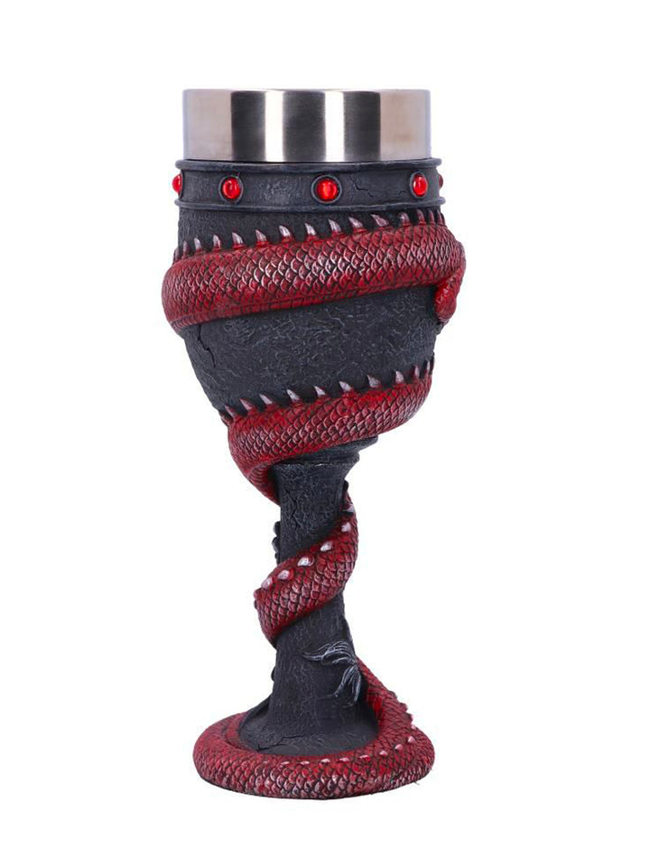 Red dragon goblet and vine glasses