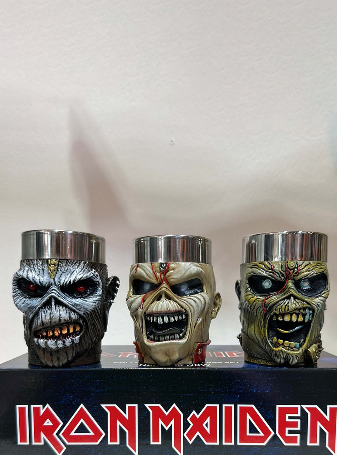 Iron Maiden Collectable Eddie Shot Glass Set of 3 glass
