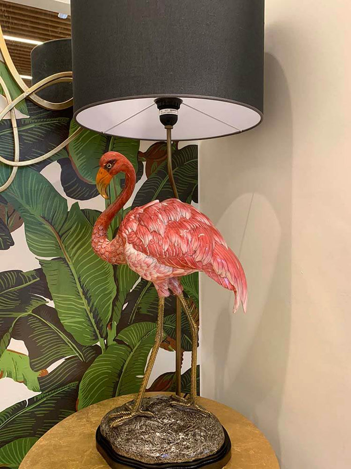 Flamingo Lamp and black shade