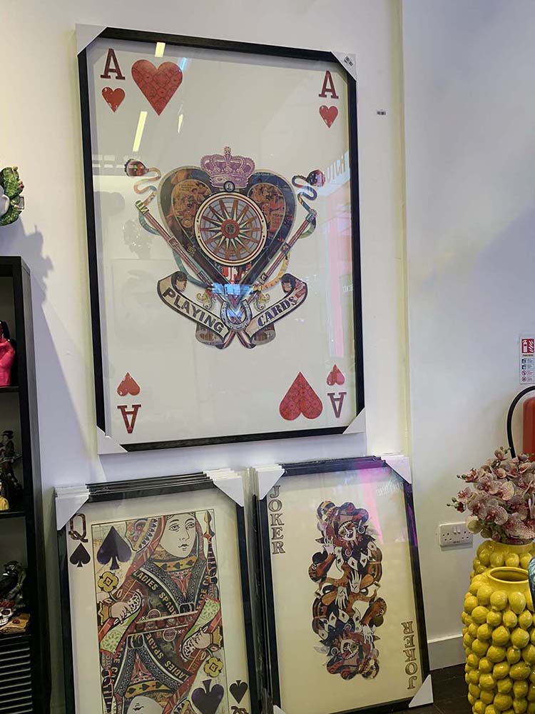 Extra large wall pictures playing cards