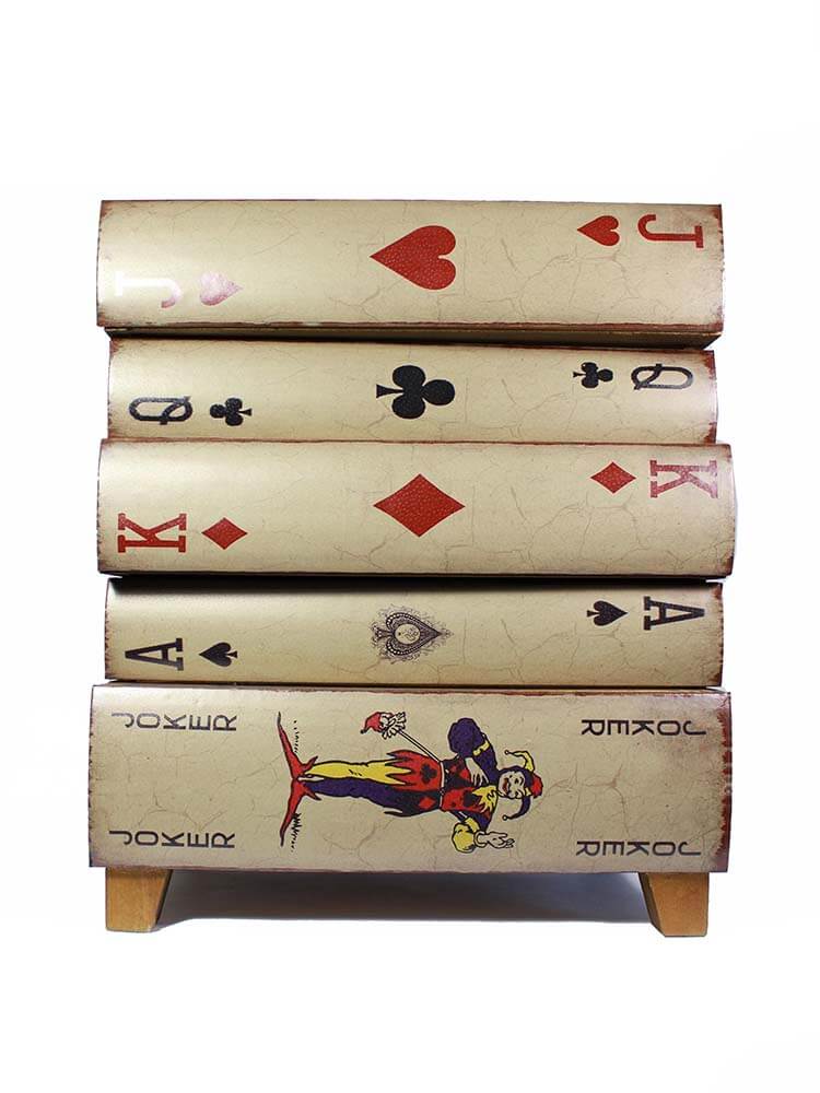 Playing Card Chest of Drawers, Alice in Wonderland Wonky Cabinet