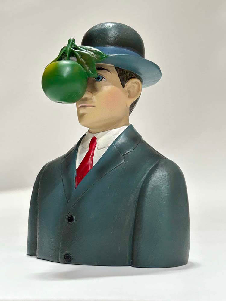 René Magritte Oil on canvas sculpture, art, The Son of Man