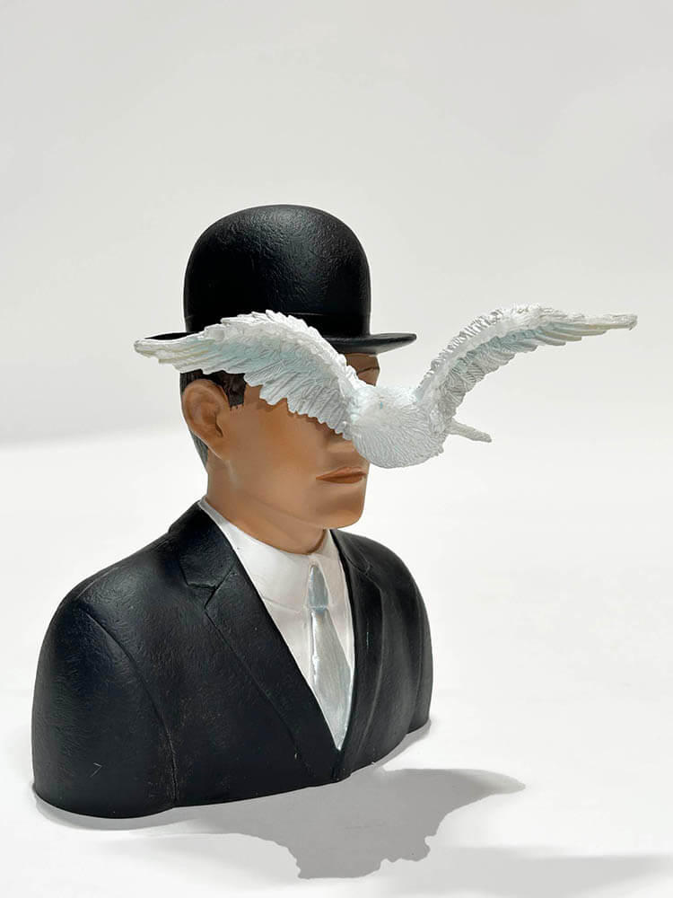 The Man with the Bowler Hat "L'Homme au chapeau melon", an iconic work by René Magritte