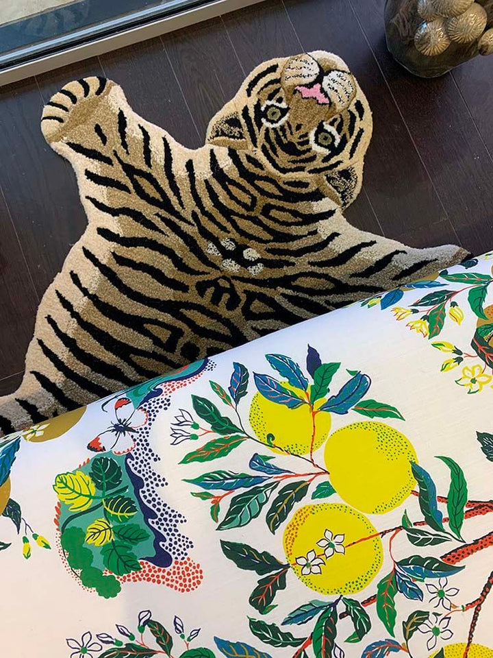 Schumacher Citrus Garden Lemon Fabric Sofa, French Chase, Designer Chase