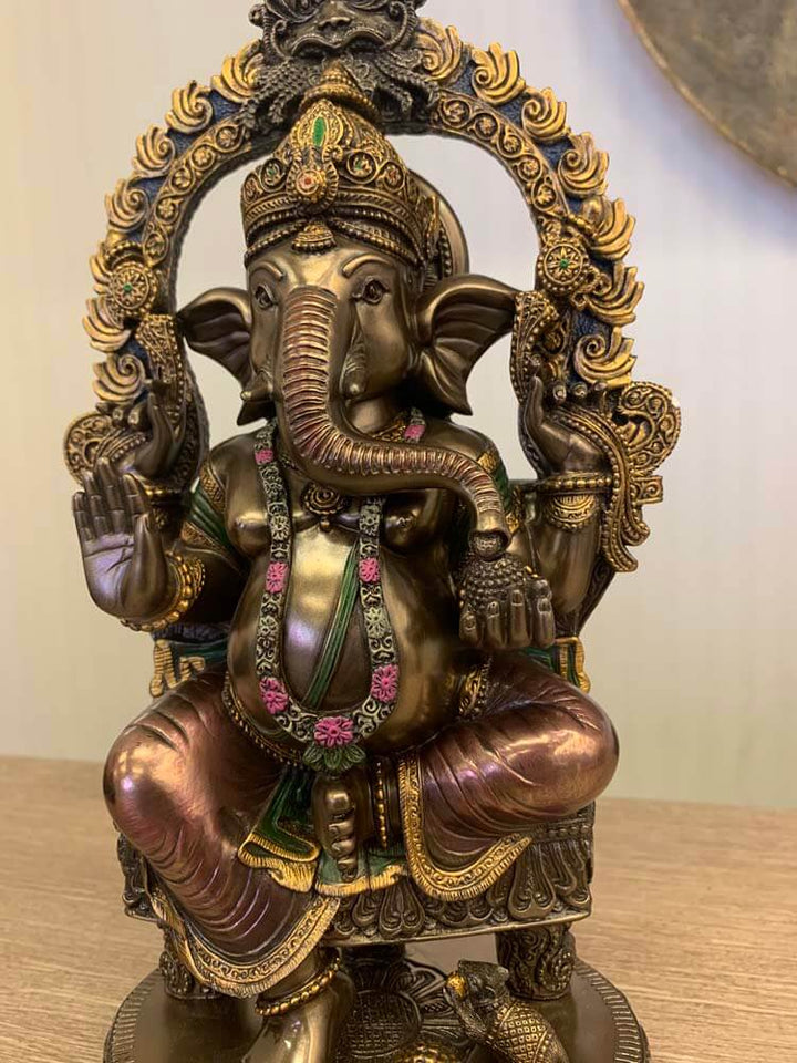 God Ganesha, the beloved elephant-headed deity, known as the remover of obstacles and the bringer of wisdom, prosperity, and good fortune
