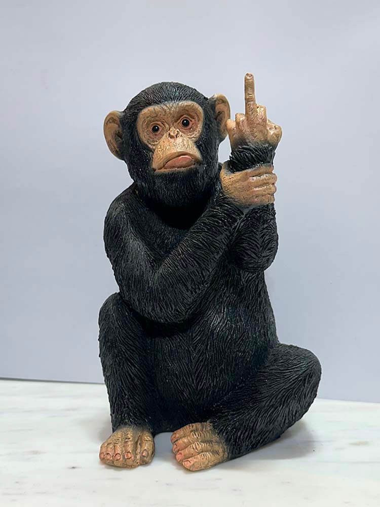 Swearing Monkey Ornaments black