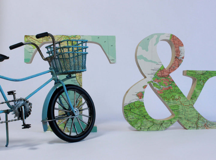 National Geography map letters