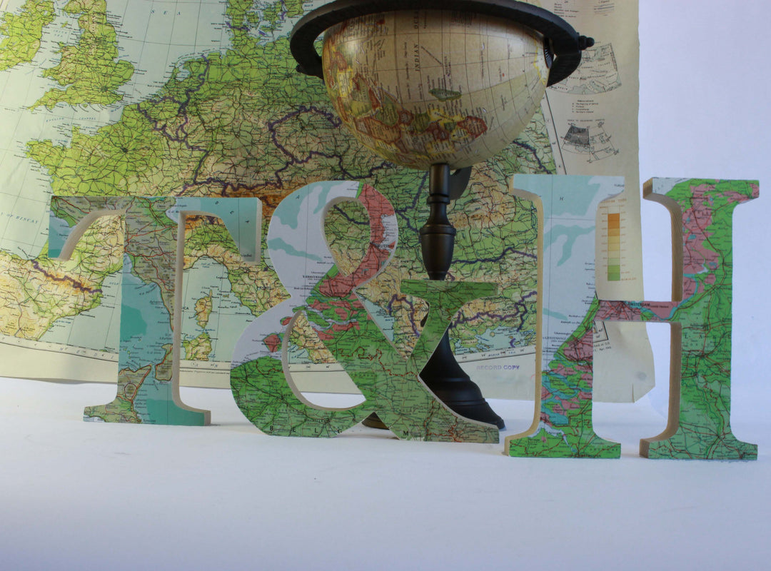 map, atlases, globe, wedding anniversary travel map  decor, map decor