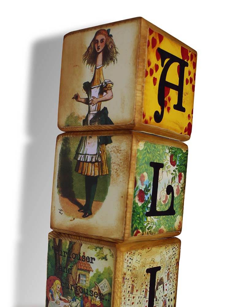 Alice's Adventure In Wonderland Wooden Blocks