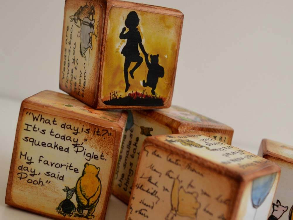 Classic Winnie The Pooh Wooden Blocks