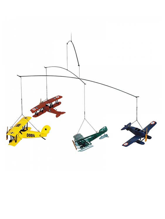 Vintage Aeroplane cot mobile