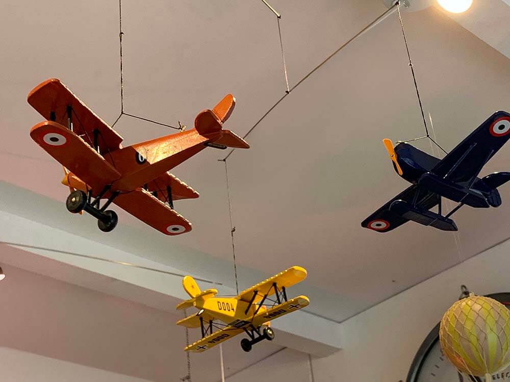 Vintage Aeroplane cot mobile