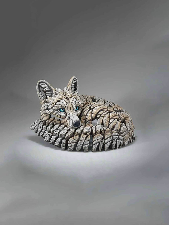 Curled Up Arctic Fox by Edge Sculpture