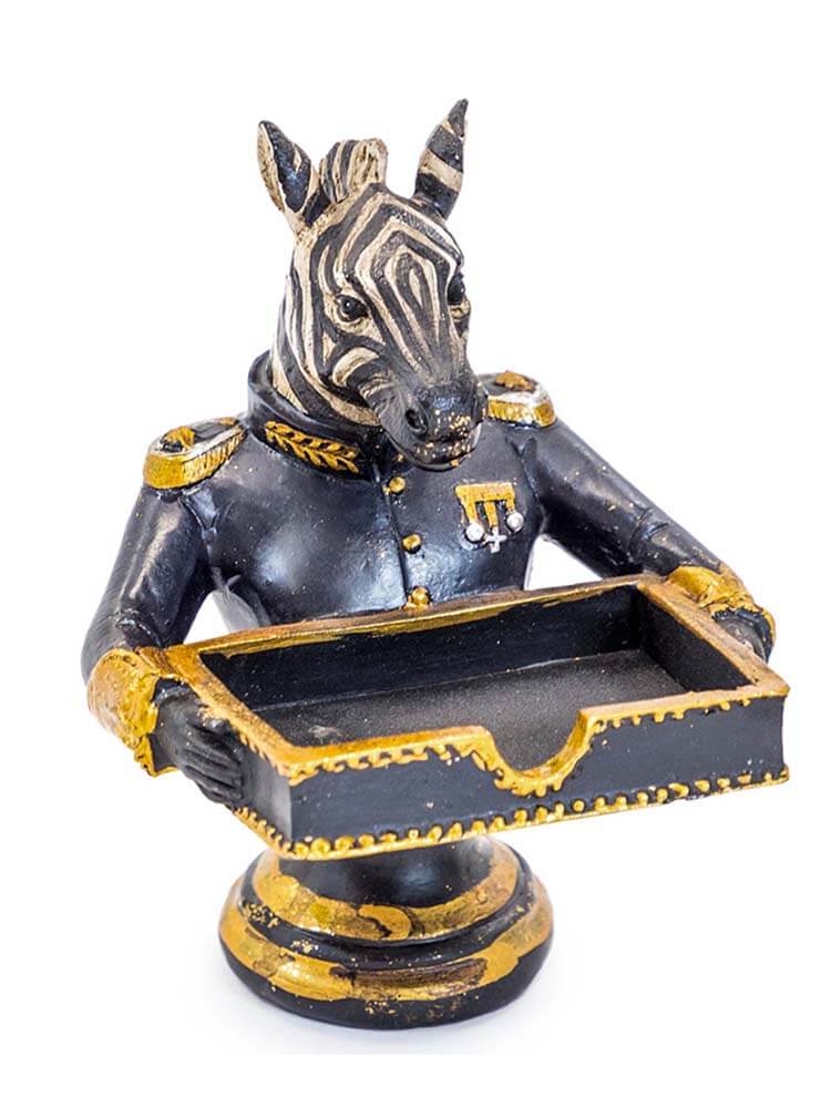 Small Zebra Holding Tray, Small Sweet Tray, Gentry Zebra Key Holder