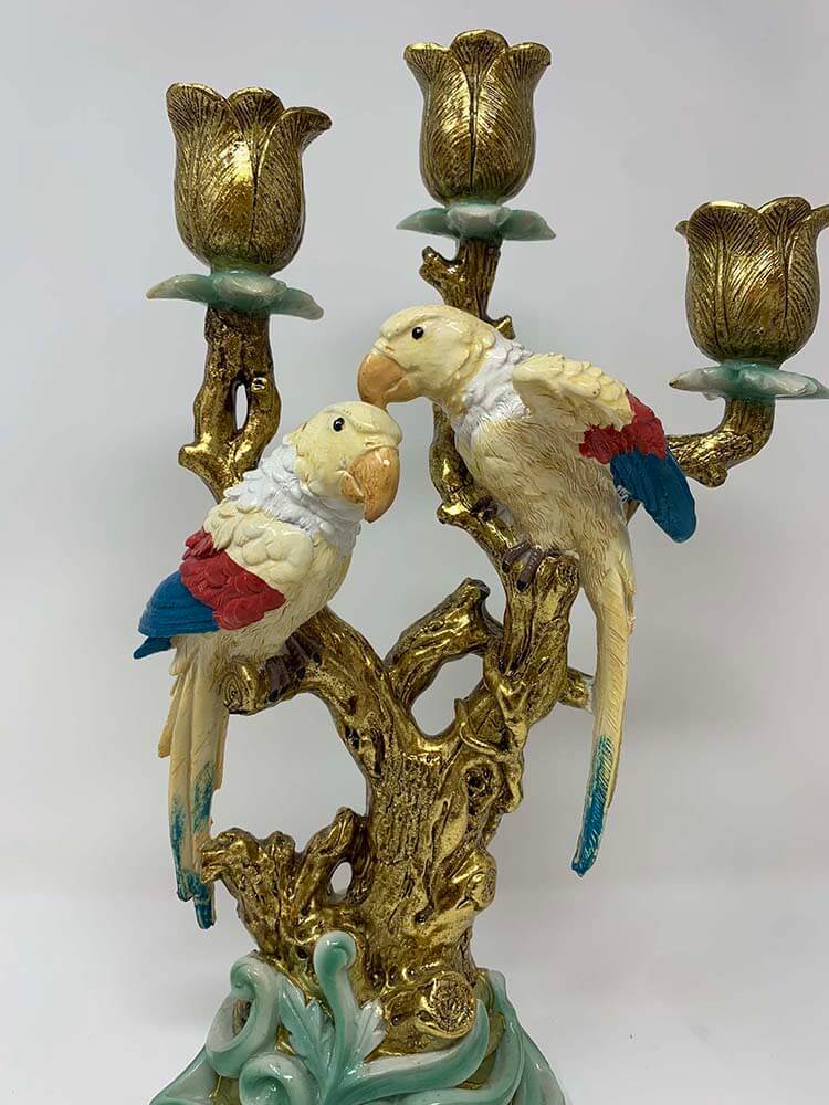 Candle Holder, Bird Candle Holder, Ceramic Candle Holders, Colourful Tropical Bird Candle Holders