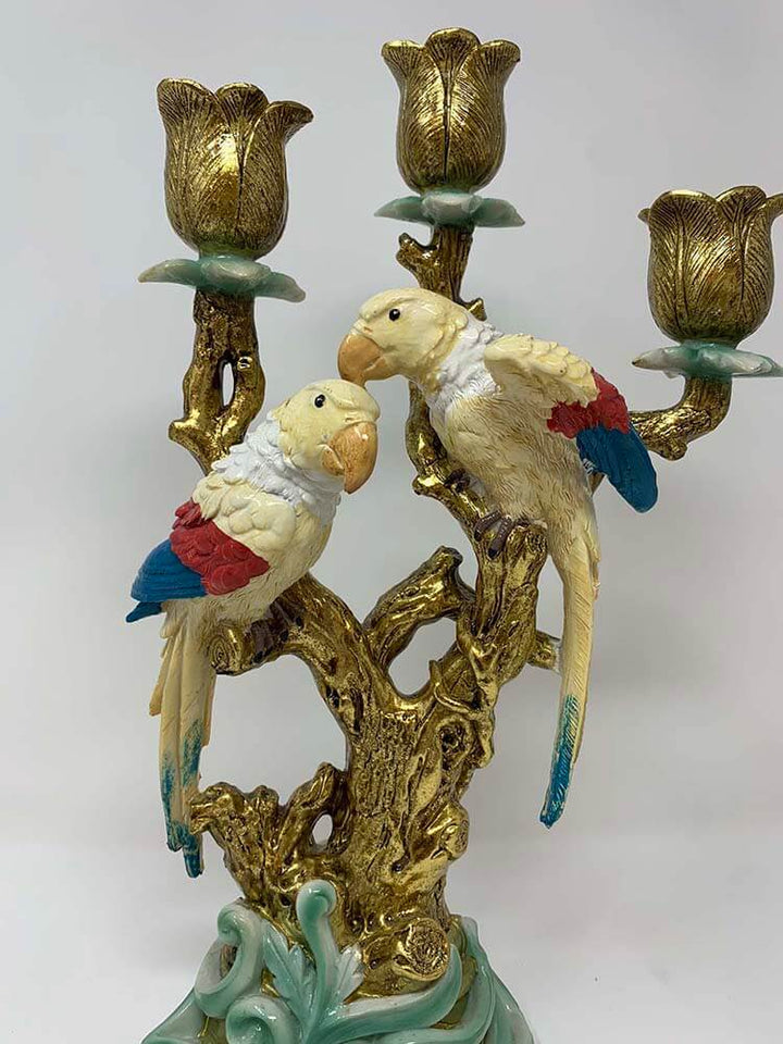 Candle Holder, Bird Candle Holder, Ceramic Candle Holders, Colourful Tropical Bird Candle Holders