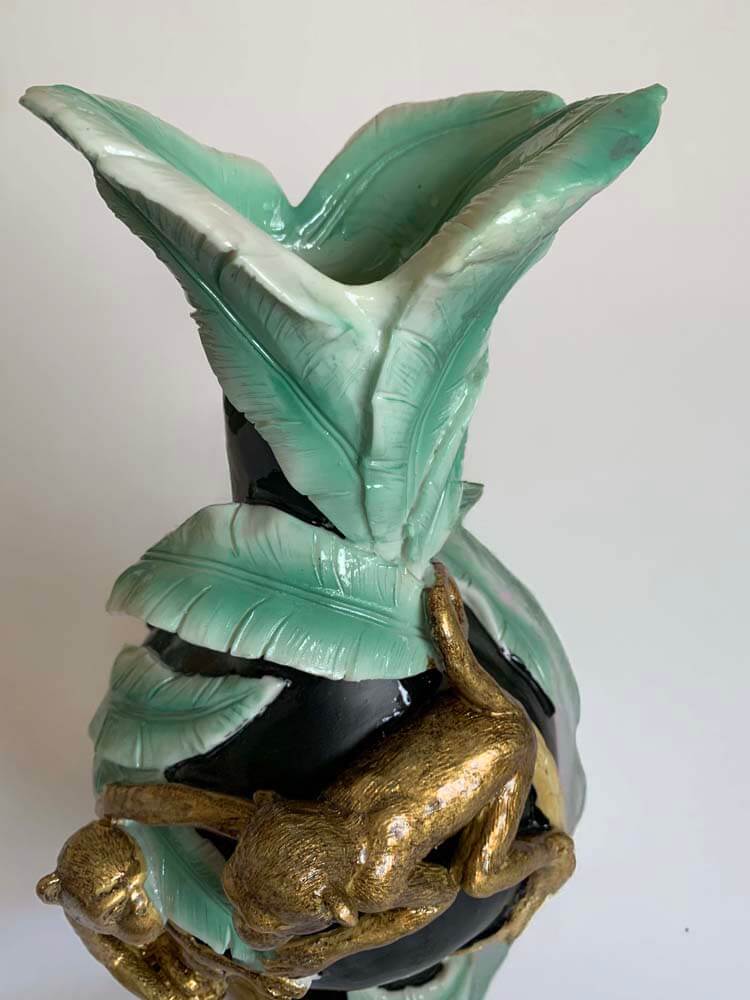 Vintage Style Monkey At Play Vase