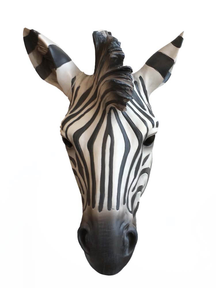 Zebra wall head, Zebra head wall mount