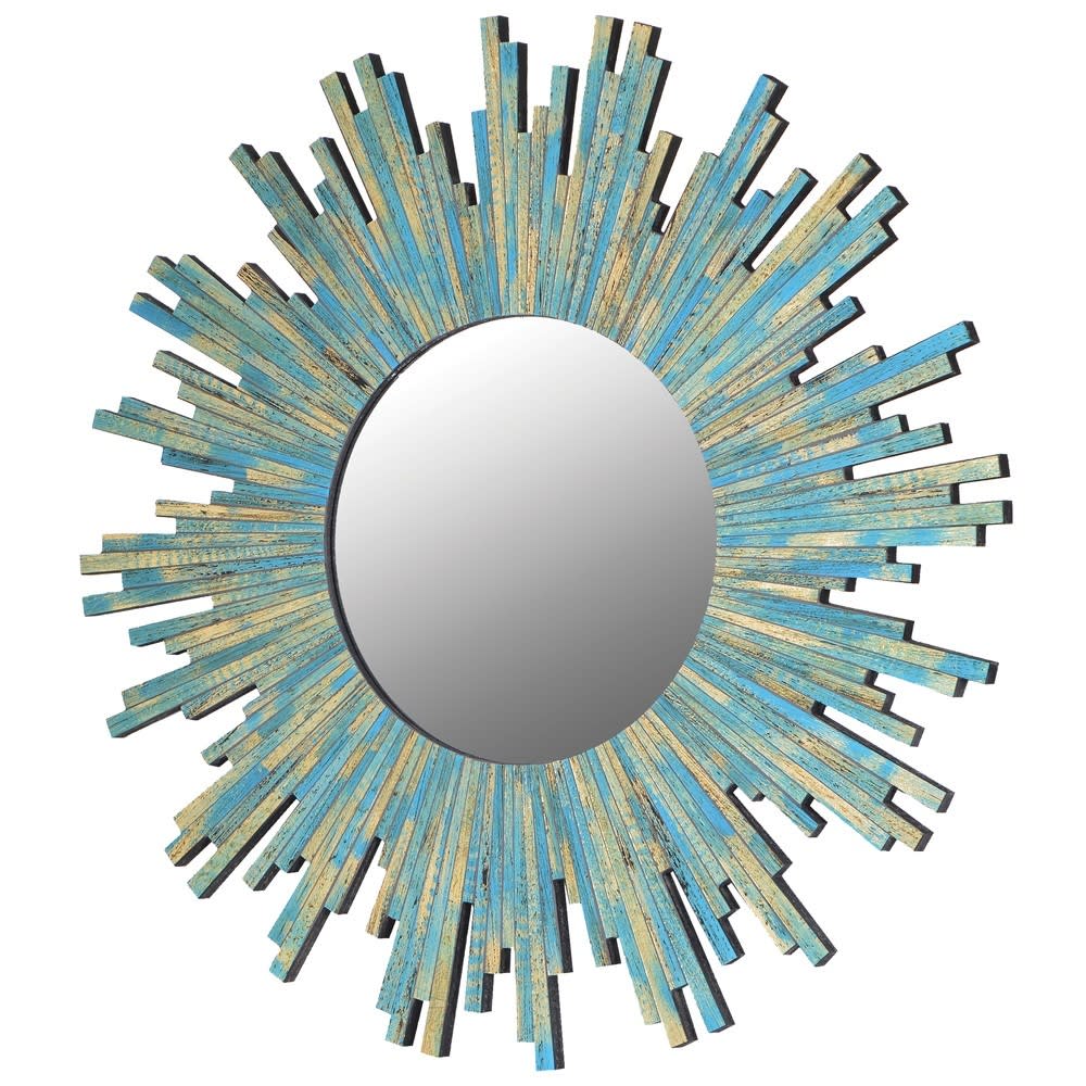 Turquoise Sunburst Mirror
