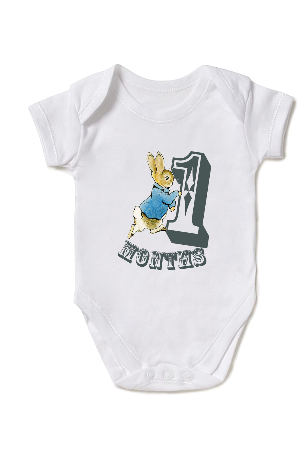 Baby Milestone Stickers, Peter Rabbit Monthly Baby Onesie Stickers – Beatrix Potter Round Shape Sticker Iron On Transfers