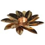 Candle Holders: Gold Flower Motive