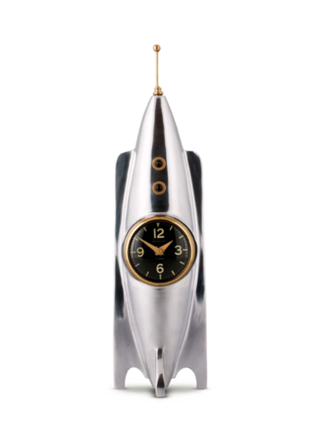 Rocket Table Clock, Pendulux clock, desk object, space room, solar system. rocket model