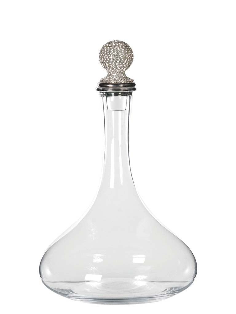 Glass Decanter, Diamanté Glass Decanter Gold or Silver