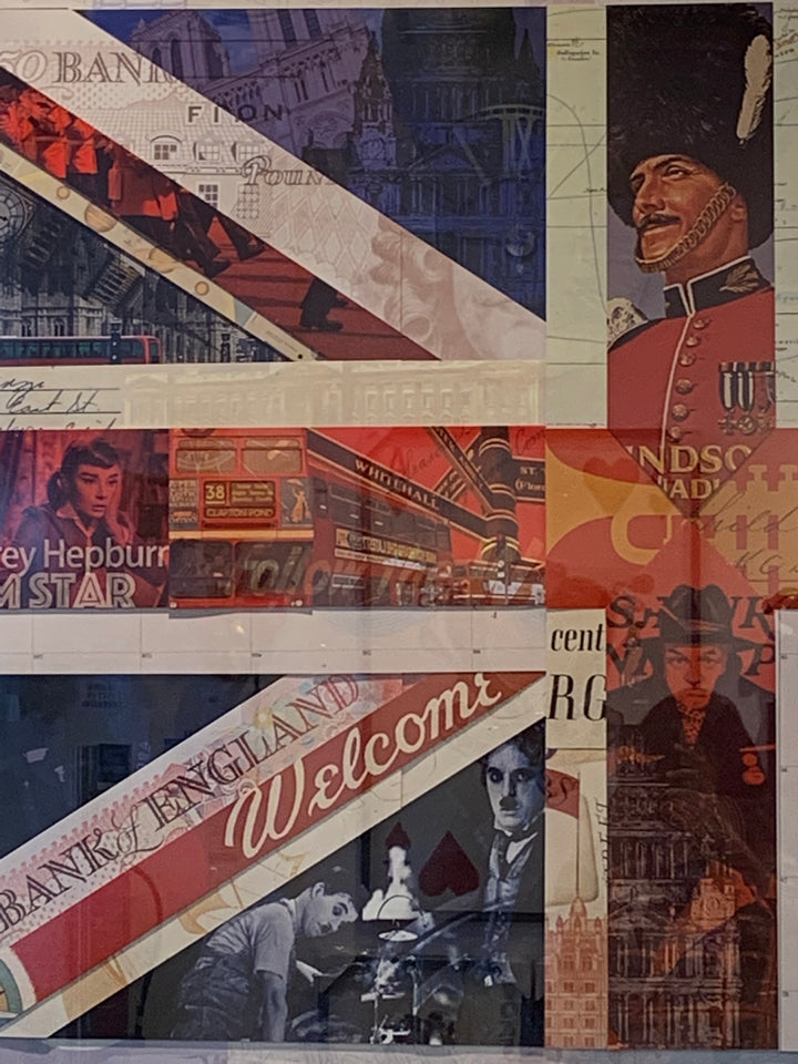 Union Jack 3D Collage Framed Picture