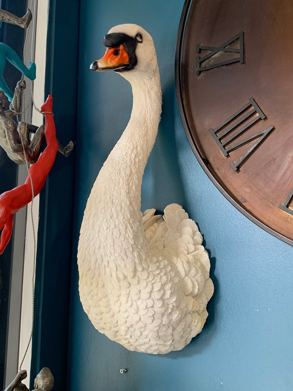 Swan decoration, white swan wall head, White Swan 