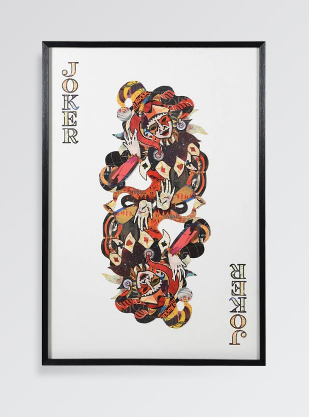 Jocker collage 3D wall art large card