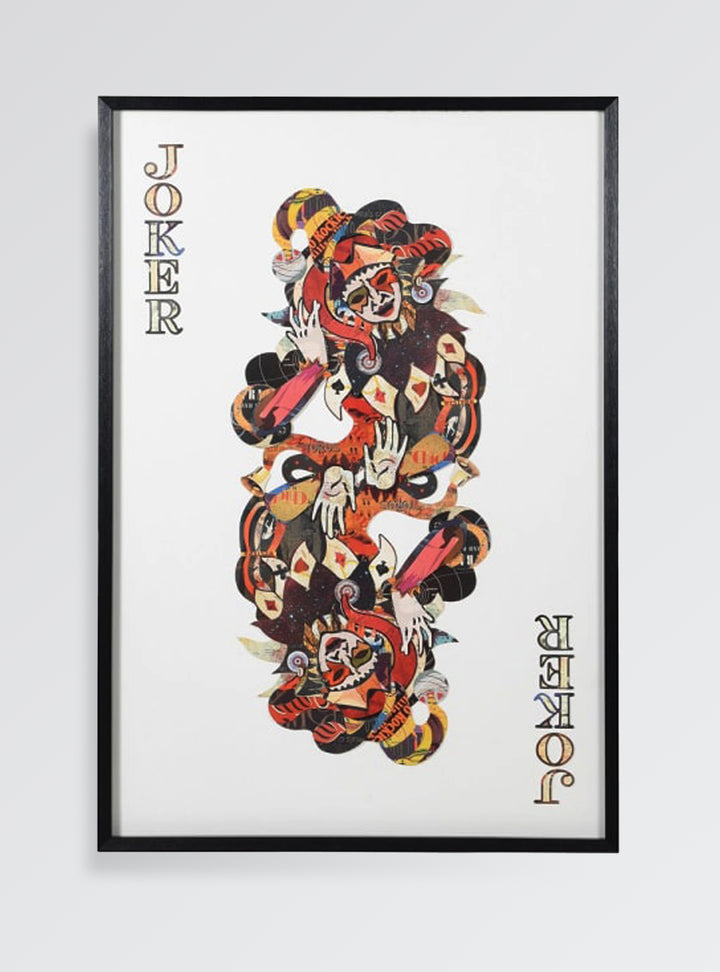 Jocker collage 3D wall art large card
